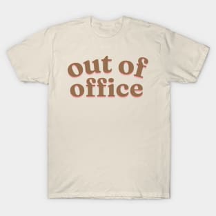 Out of Office On Vacation | Brown T-Shirt